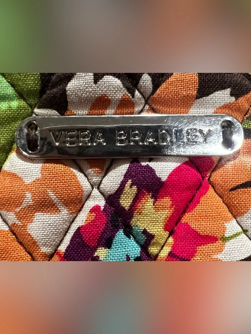 Vera Bradley English Rose Quilted Cosmetic Makeup Bag Retired Pattern Travel